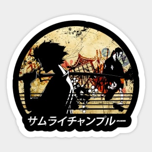 Classic Photo Mugen & Jin Comedy Japanese Anime Sticker